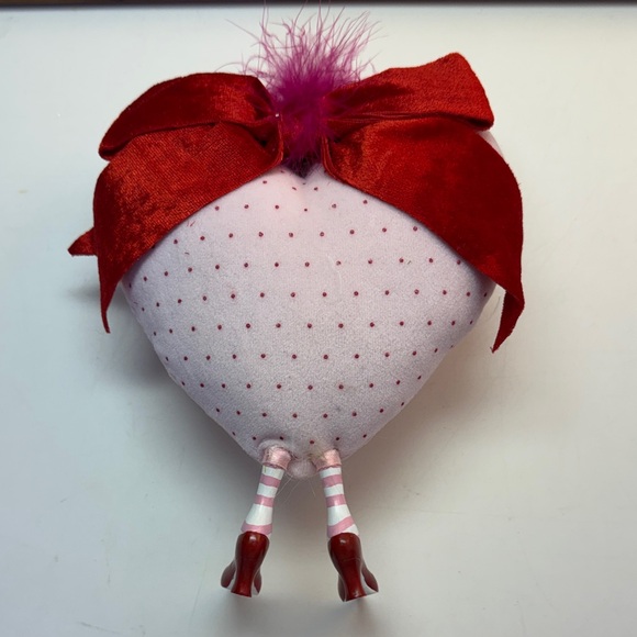 RARE Vintage Valentine Krinkles Rose In Love Polka dot Heart-Shaped Figure - Picture 3 of 3